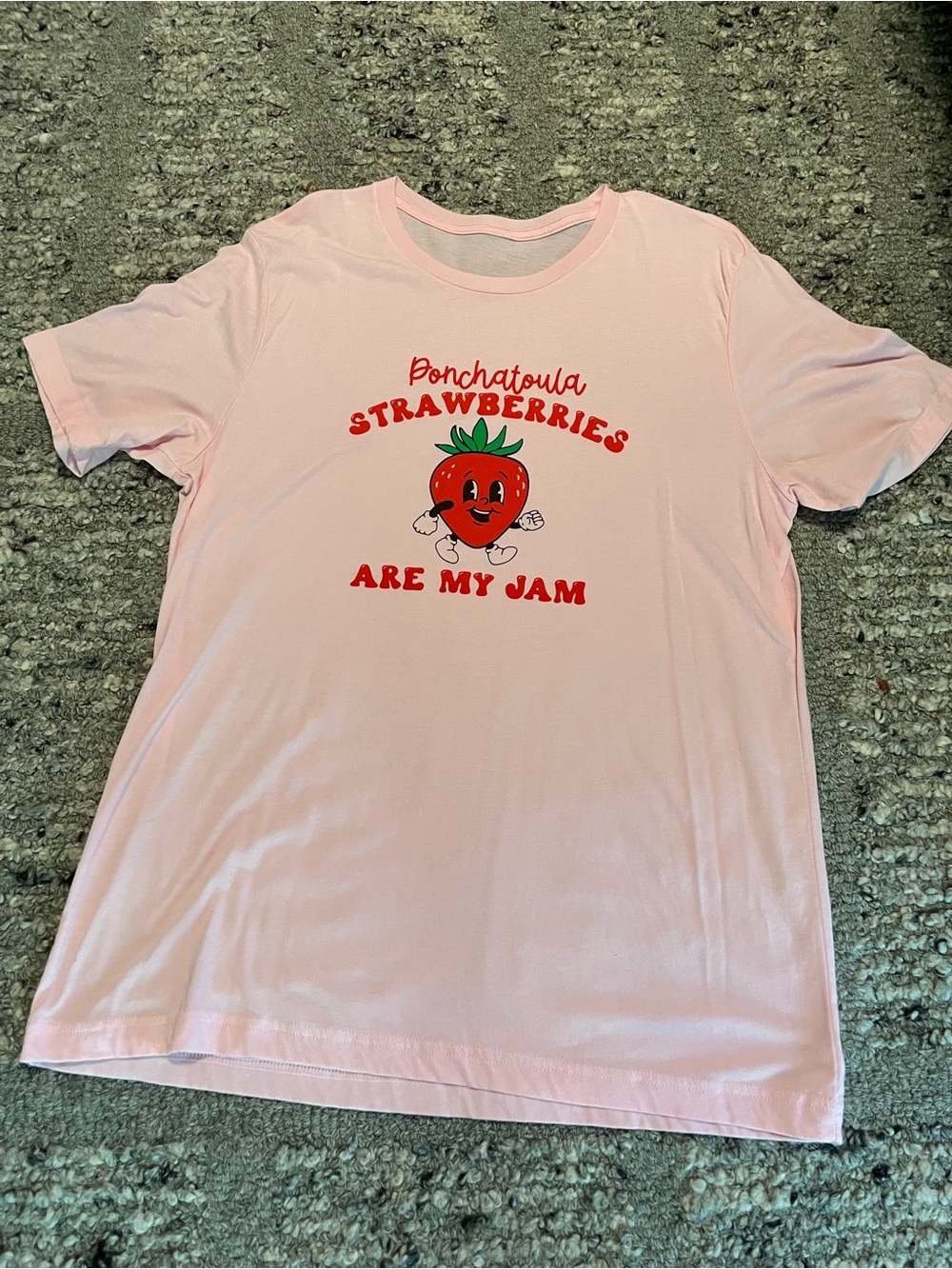 Ponchatoula Strawberries Pink Kids Graphic Tee